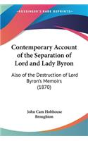 Contemporary Account of the Separation of Lord and Lady Byron