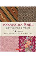 Indonesian Batik Gift Wrapping Papers - 12 Sheets