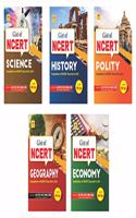 GIST OF NCERT COMBO (HISTORY+POLITY+GEOGRAPHY+ECONOMY+SCIENCE) 5 BOOKS ENGLISH