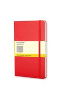 Moleskine Large Squared Hardcover Notebook Red