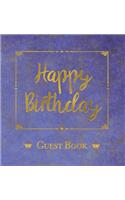 Birthday Guest Book, HARDCOVER, Birthday Party Guest Comments Book