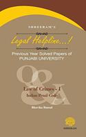 SHREERAM'S Legal Helpline Law of crime - 1 (IPC)(Punjabi University)