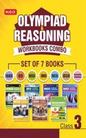 Class 3: Olympiad Workbook and Reasoning Book Combo for NSO-IMO-IEO-NCO-IGKO-ISSO (Set of 7 Books)