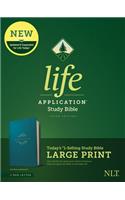 NLT Life Application Study Bible, Third Edition, Large Print (Leatherlike, Teal Blue)