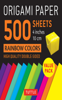 Origami Paper 500 Sheets Rainbow Colors 4 (10 CM)