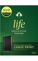 NLT Life Application Study Bible, Third Edition, Large Print (Leatherlike, Black/Onyx)