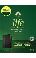 NLT Life Application Study Bible, Third Edition, Large Print (Leatherlike, Black/Onyx, Indexed)