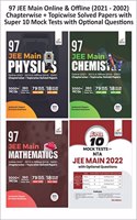 97 JEE Main Online & Offline (2021 - 2002) Chapterwise + Topicwise Solved Papers with Super 10 Mock Tests with Optional Questions