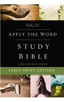 NKJV, Apply the Word Study Bible, Large Print, Hardcover, Red Letter Edition