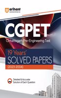 Arihant 19 Years Solved Papers CGPET Chhattisgarh Pre Engineering Test (2023-2004)