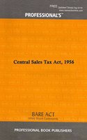 Central Sales Tax Act, 1956 [Paperback] Professional