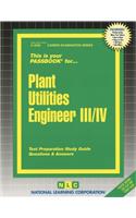 Plant Utilities Engineer III/IV