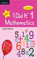 I Did It Mathematics Students Book, Level 1 , Cce Edition