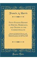 Fifty-Fourth Report of Births, Marriages, and Deaths in the Commonwealth: Returns of Libels for Divorce, and Returns of Deaths Investigated by the Medical Examiners, for the Year 1895 (Classic Reprint)