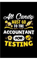 All candy must go to the accountant for testing