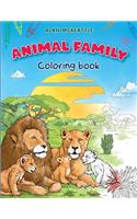 Animal Family Coloring Book