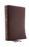 NKJV, Open Bible, Genuine Leather, Brown, Red Letter Edition, Comfort Print