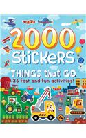 2000 Stickers Things That Go