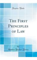 The First Principles of Law (Classic Reprint)