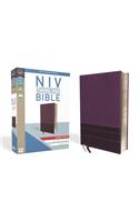 NIV, Thinline Bible, Large Print, Imitation Leather, Purple, Red Letter Edition