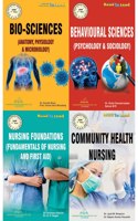 GNM 1st YEAR books in english (4 IN 1) Behavioural Sciences( Psychology & Sociology) Community Health Nursing-I Bio-Sciences ( Anatomy, Physiology & Microbiology) Nursing foundations (Fundamentals Of Nursing And First AID) by Thakur Publication