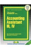 Accounting Assistant III, IV