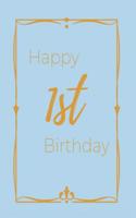 Happy 1st Birthday Guest Book (Hardcover)