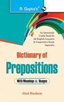 Dictionary Of Preposition (With Meanings & Usages)