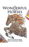 Wonderful World of Horses - Adult Coloring / Colouring Book