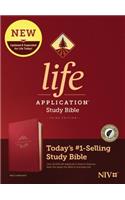 NIV Life Application Study Bible, Third Edition (Leatherlike, Berry, Indexed)