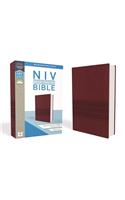 NIV, Value Thinline Bible, Imitation Leather, Burgundy