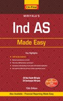 Miriyala's Ind AS Made Easy (Paper 1 | FR) - Most updated & amended self-study material in simple language with 1,000+ QnA, conceptual understanding, etc. | CA Final | Nov. 2022 Exams