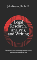 Legal Research, Analysis, and Writing