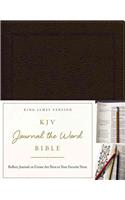 KJV, Journal the Word Bible, Bonded Leather, Brown, Red Letter Edition: Reflect, Journal, or Create Art Next to Your Favorite Verses