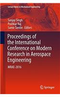 Proceedings of the International Conference on Modern Research in Aerospace Engineering