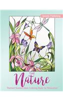 Nature-Themed Stained Glass Coloring Book for Relaxation