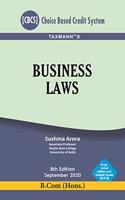 Taxmann's Business Laws-B.Com (Hons.)(CBCS)-As per Revised syllabus w.e.f. Academic Session 2019-20 (8th Edition September 2020)