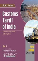 R.K. Jain's Customs Tariff of India (Set of 2 Vols.) - Customs Duty Rates & Exemptions along-with IGST, Export Tariff, Cesses, Anti-dumping, Safeguard, Addl. Duties & Commodity Index | 73rd Edition