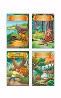 Animal Tales (Illustrated) (Set of 4 Books with 69 Moral Stories) - Jataka Tales, Buddha Tales, Hitopadesha Tales, Wisdom Tales