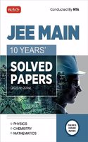 MTG JEE MAIN 10 Previous Years Solved Question Papers For 2024 Exam | JEE Mains PYQ | Online & Offline Papers Physics, Chemistry & Mathematics Book