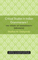 Critical Studies in Indian Grammarians