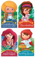 Cut Out Story Books: Fairy Tales Pack 3- GOLDILOCKS, THUMBELINA, LITTLE RED RIDING (Set of 4 Books) (Cutout Books)