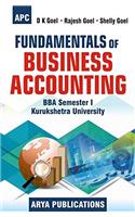 Fundamentals of Business Accounting BBA Semester I KU