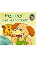 Pepper Brushes His Teeth