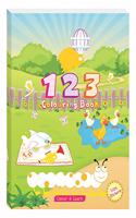 123 Colouring Book : Colour & Learn (With Stickers)