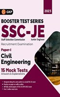 SSC 2023 : Booster Test Series - JE Paper I - Civil Engineering - 15 Mock Tests (includes 2019-2022 papers) by GKP