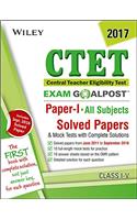 Wiley's CTET Exam Goalpost, Paper I, All Subject, Class I-V, 2017