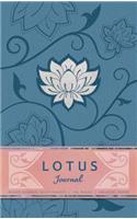 Lotus Hardcover Ruled Journal