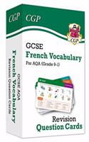 GCSE AQA French: Vocabulary Revision Question Cards (For exams in 2025)