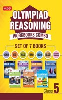 Class 5: Olympiad Workbook and Reasoning Book Combo for NSO-IMO-IEO-NCO-IGKO-ISSO (Set of 7 Books)